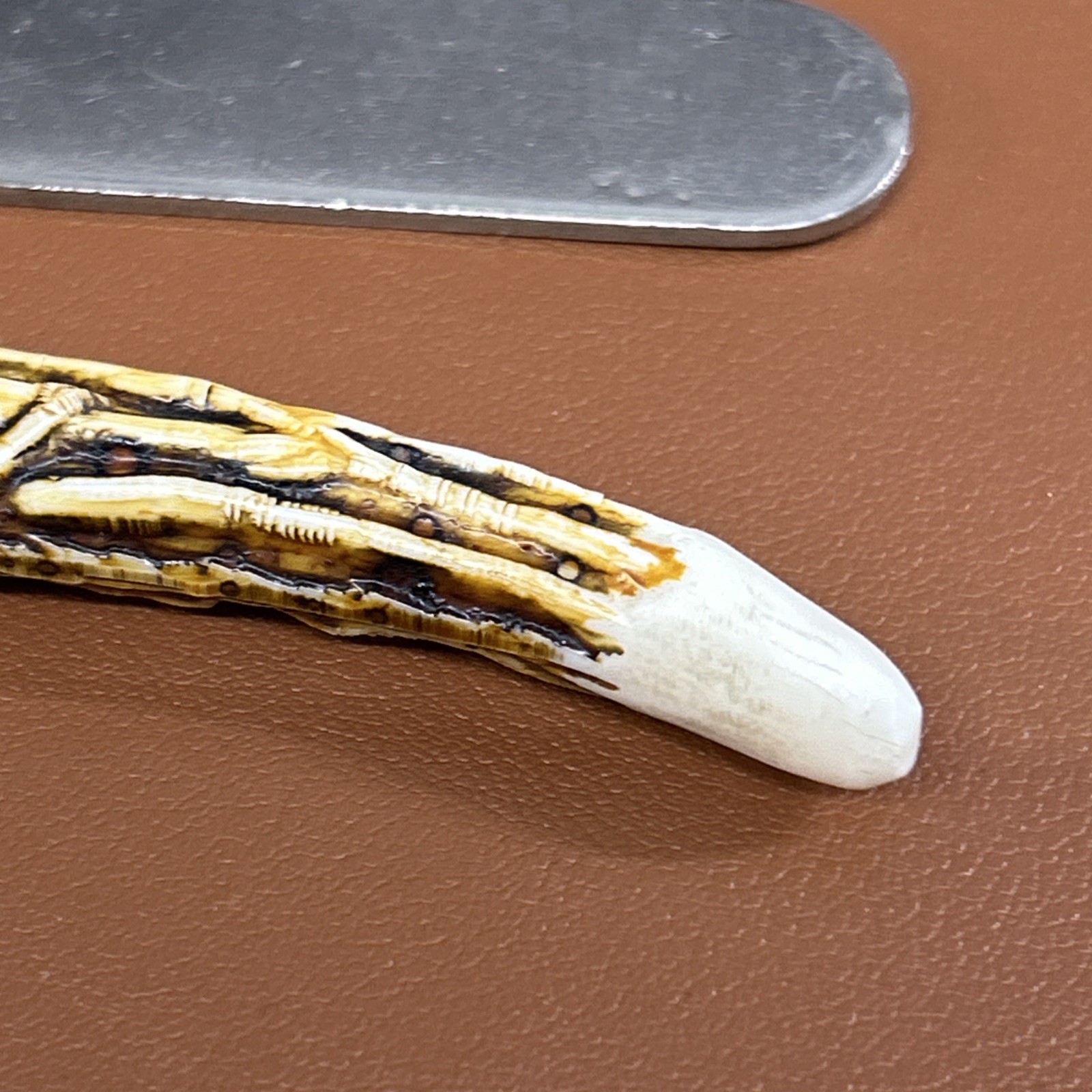 Vtg 70s Teton NATIONAL PARK Letter Opener Faux Antler PC Stainless Steel + Plain