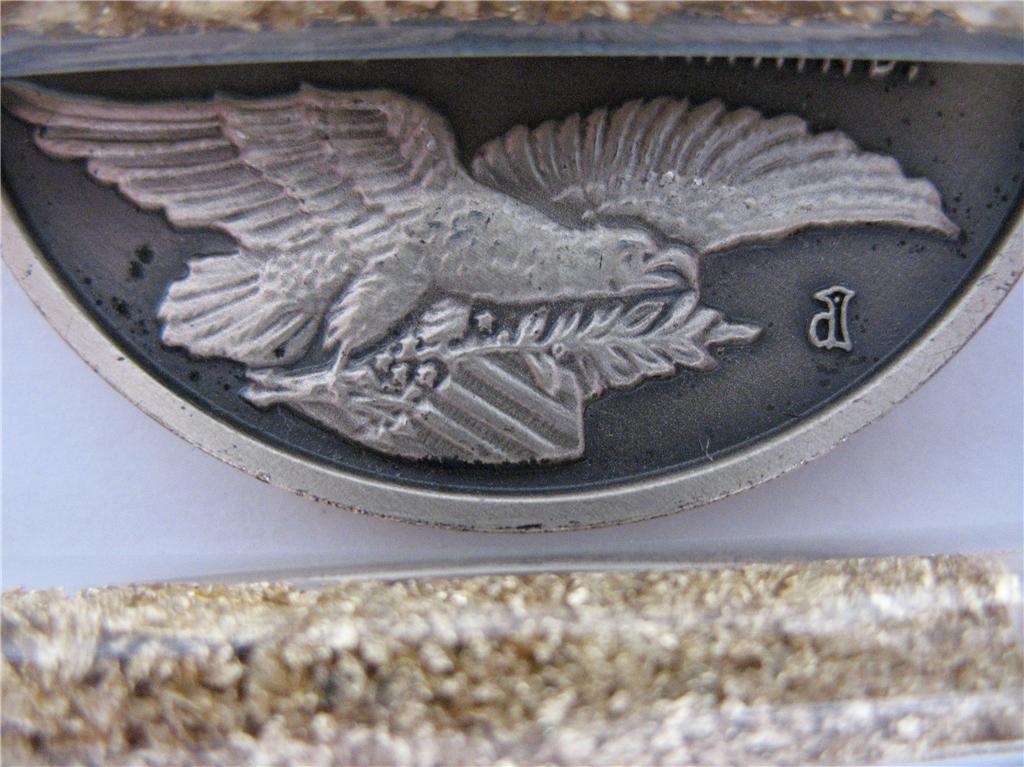 1-OZ. LONGINES STERLING SILVER YELLOWSTONE NAT’L PARK 3D HIGH RELIEF COIN+GOLD