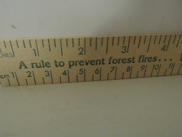 Vtg. Promotiona USFS “A Rule to Prevent Forest Fires/Smokey’s Friends…” Ruler