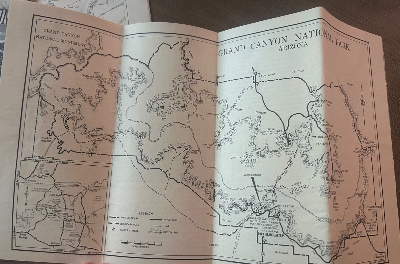 Lot of 3 Vtg Nat’l Park Brochures 58-60 Grand Canyon, Sequoia, Petrified Forest