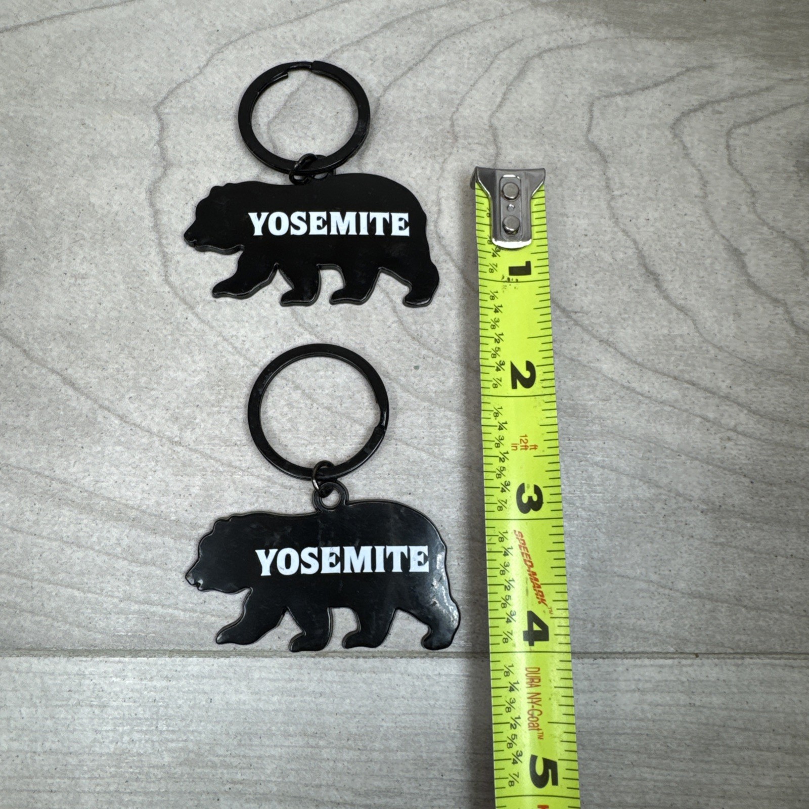 Yosemite National Park Black Bear Metal Cut Out Keychain Keyring Set Of 2 Pair