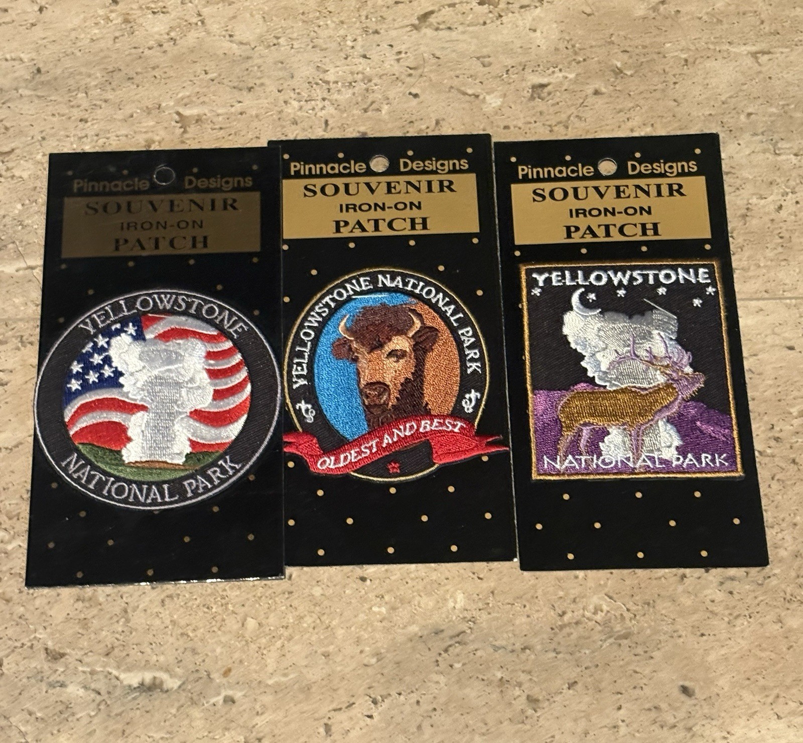 YELLOWSTONE NATIONAL PARKS IRON-ON PATCHES LOT OF 9
