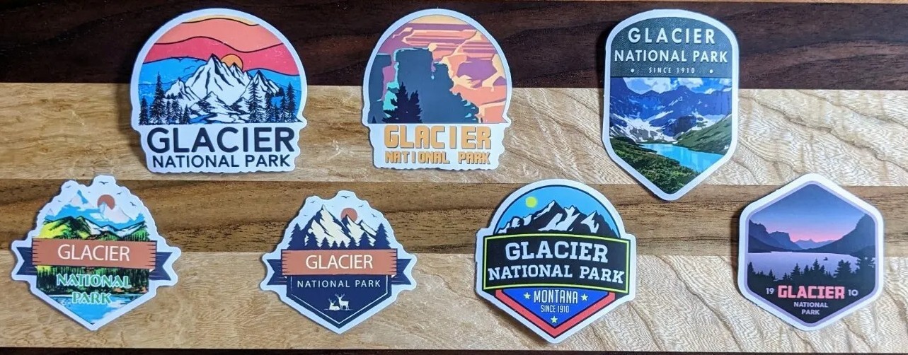 Glacier 7 Set Sticker Decal 3″