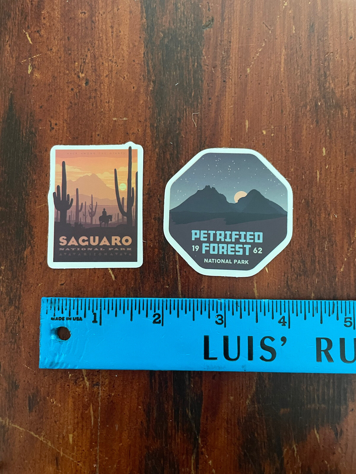 2 Set Saguaro & Petrified National Park Outdoor Wilderness Sticker Decal
