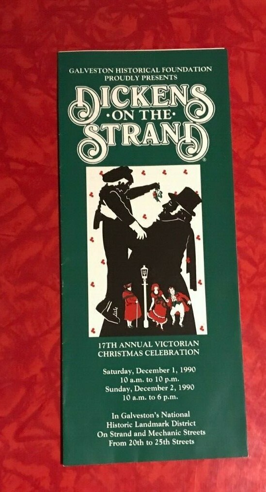 DICKENS ON THE STRAND GALVESTON TEXAS 8-PAGE BROCHURE 1991