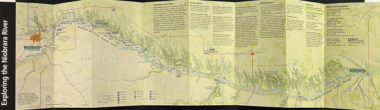 2016 Niobrara Scenic River Nebraska National Park Service Travel Guide Brochure