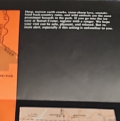 1974 Arizona AZ Sunset Crater Wupatki National Park Service Vintage Brochure