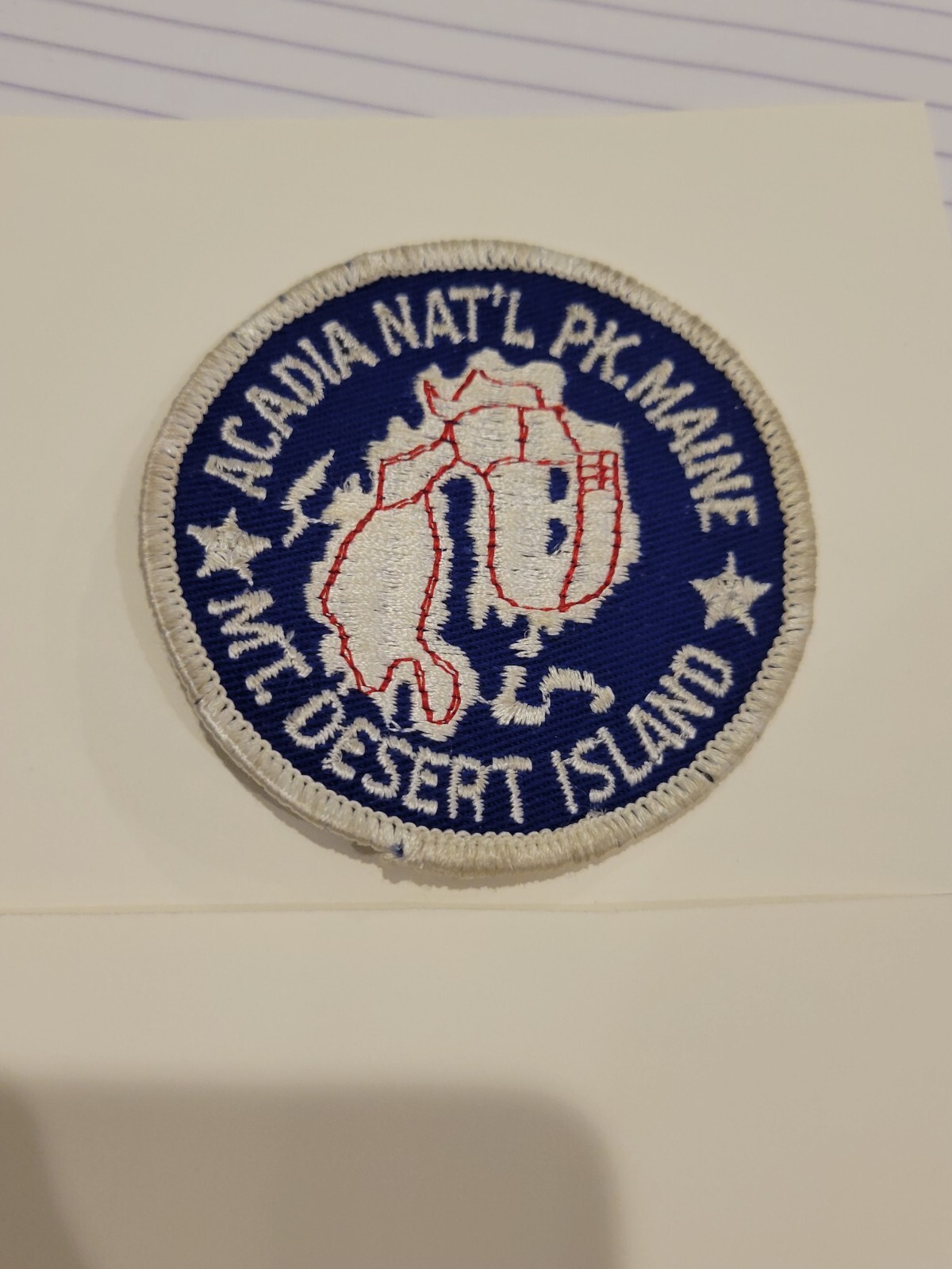 Acadia National Park Maine Mt. Desert Island Round Embroidered Patch Badge