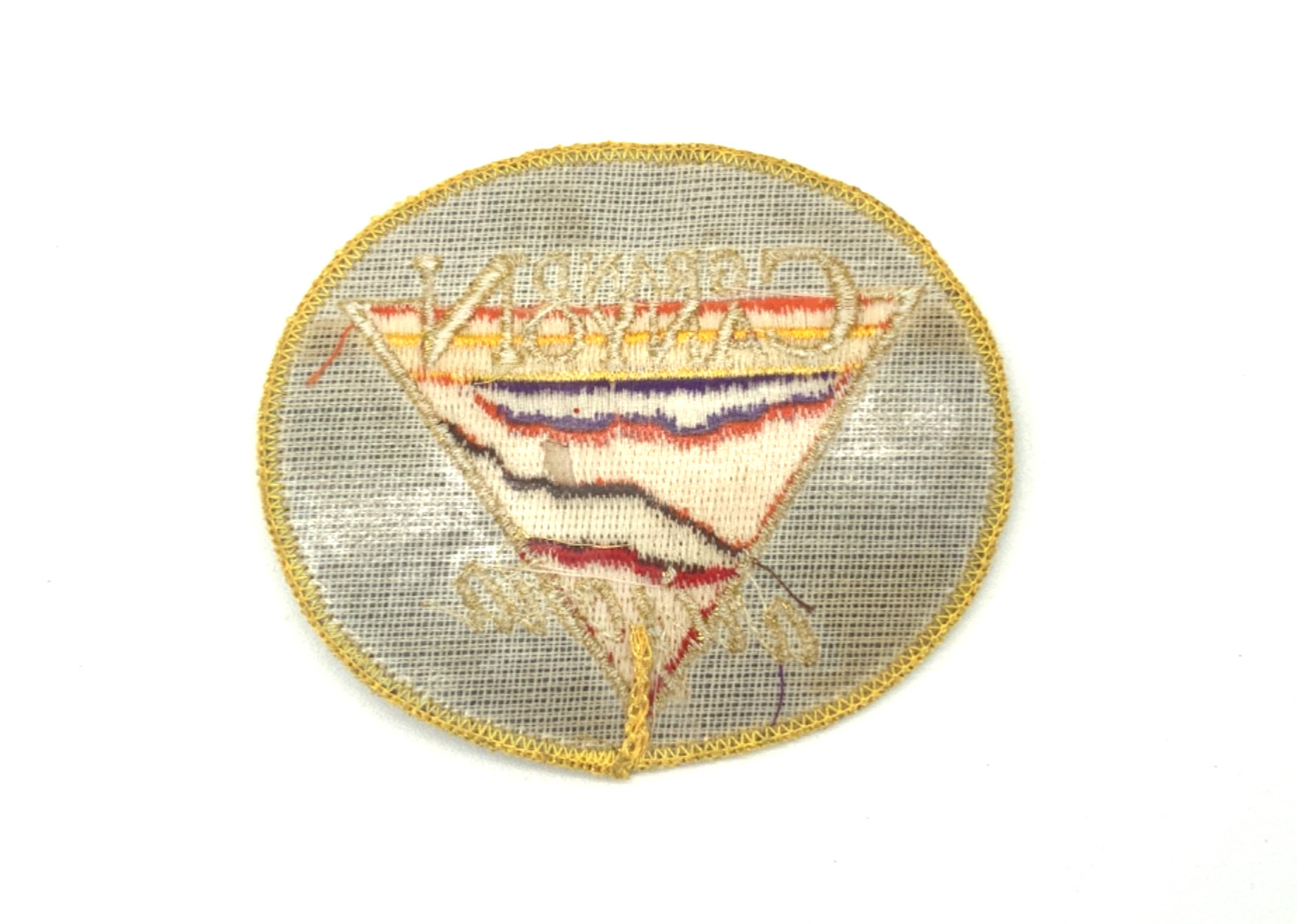 Grand Canyon Arizona Souvenir Cloth Patch Badge Black Gold Red Orange