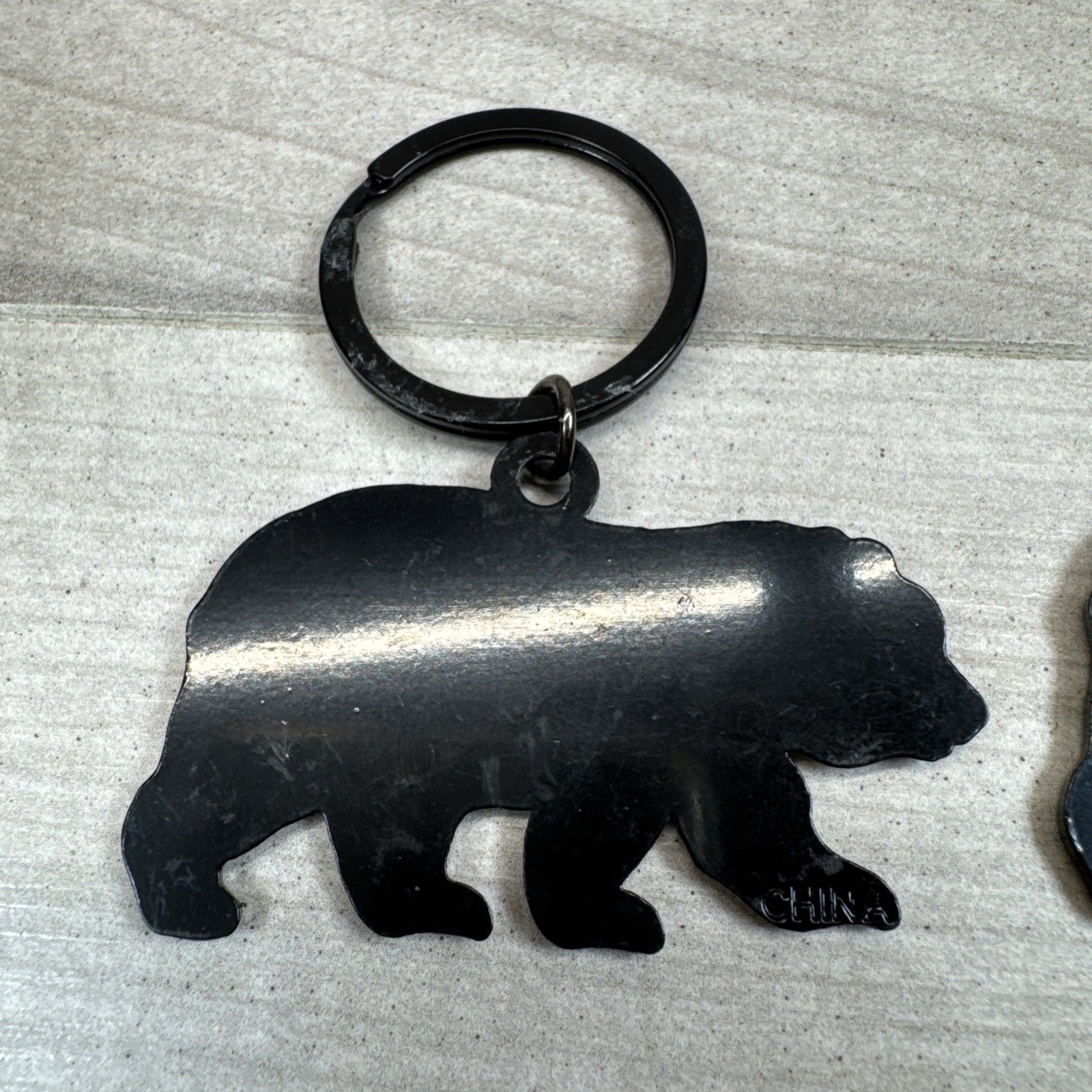 Yosemite National Park Black Bear Metal Cut Out Keychain Keyring Set Of 2 Pair