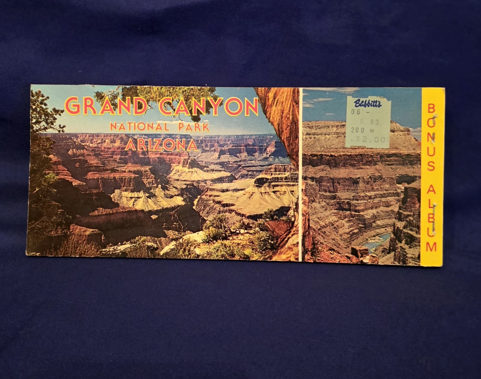 Vintage Grand Canyon Postcard Album Book Of 20 Tourist Souvenir