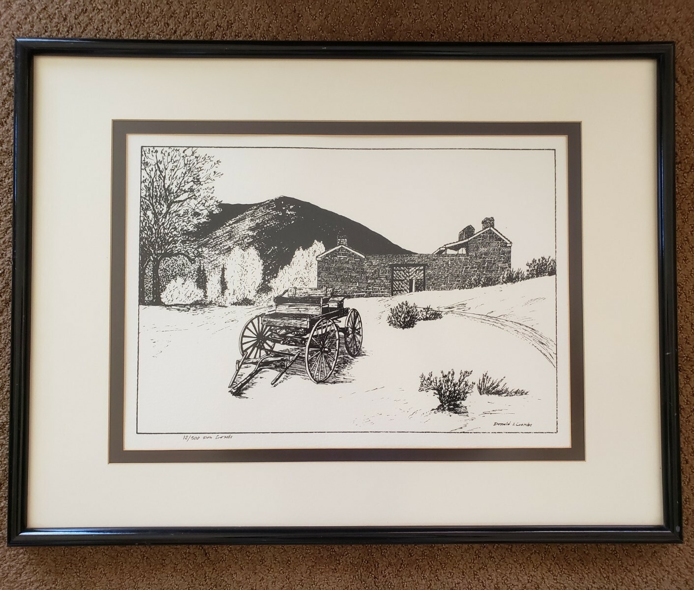 Artwork Pipe Spring National Monument AZ framed Signed Don Coombs Print #12/500