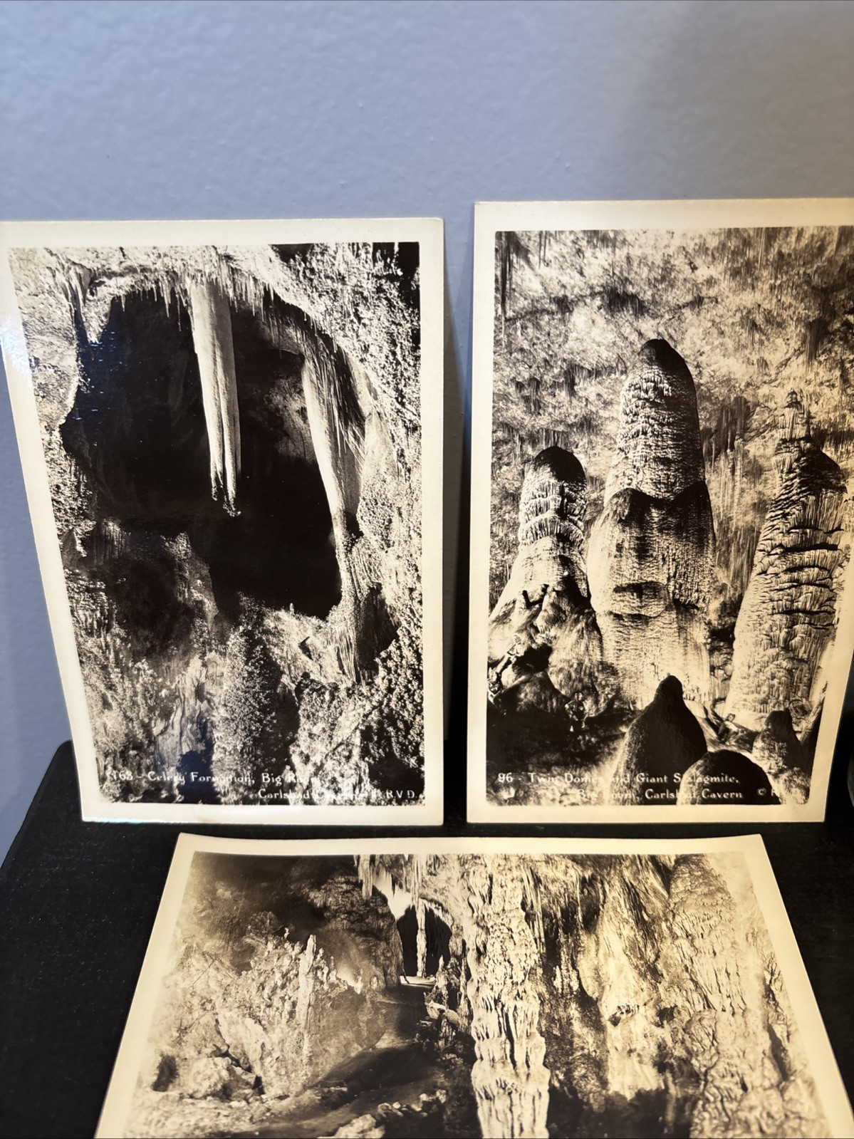 10 Carlsbad Caverns National Park Real Photo Postcards Vntg. Glass Drink Tumbler