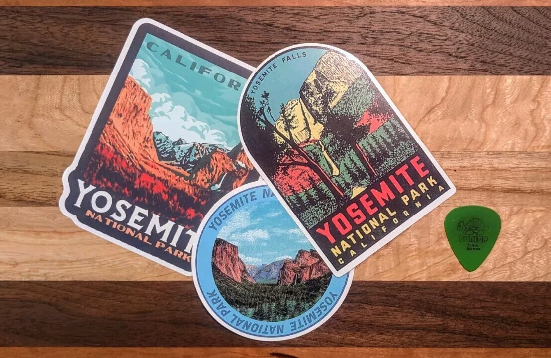 Set Of Three (3) 4″ Yosemite National Park Sticker Decal