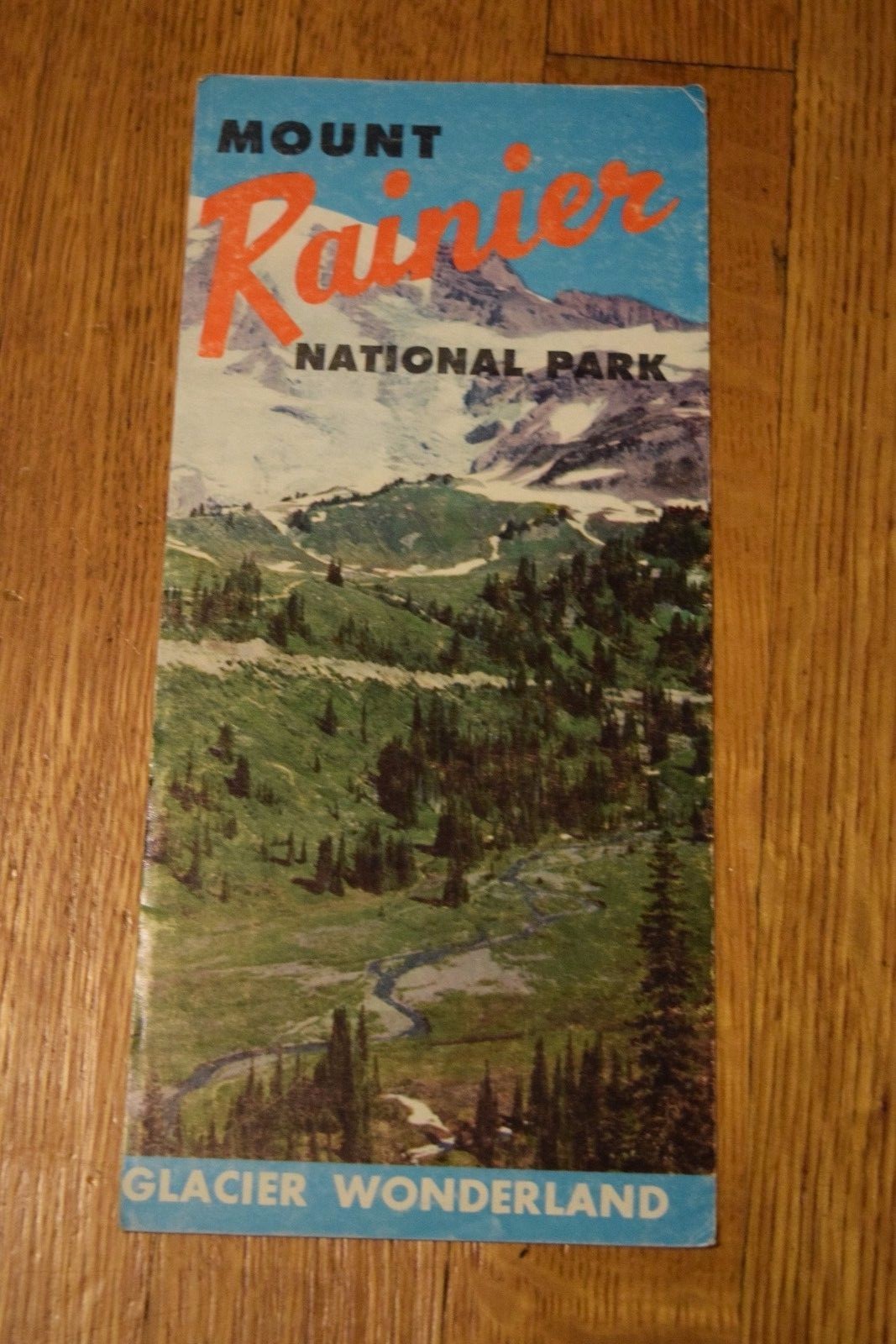 1966 Mount Rainier National Park Travel Sight-Seeing Brochure Mid-Century