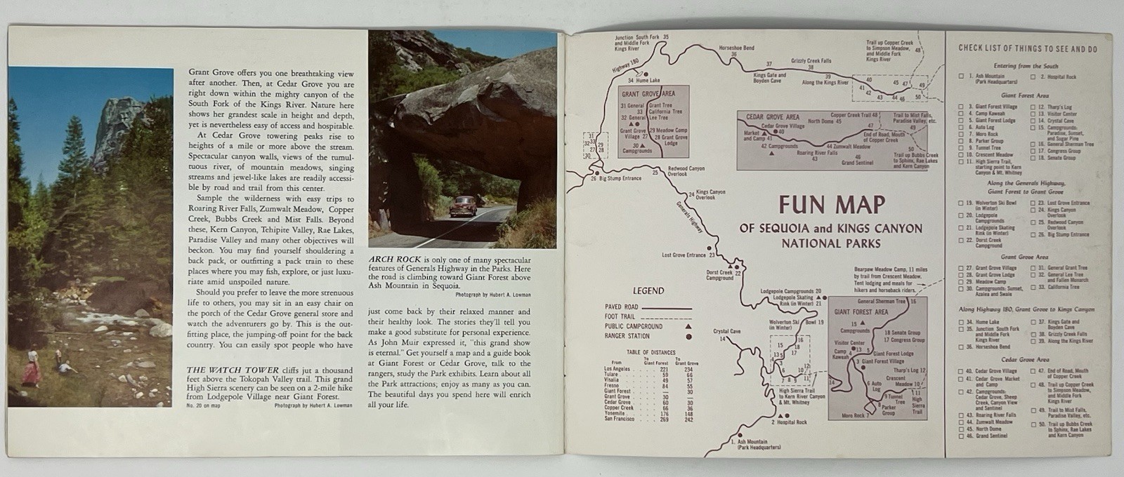 Vintage 1970s SEQUOIA And KINGS CANTON National Parks Booklet 9 x 7