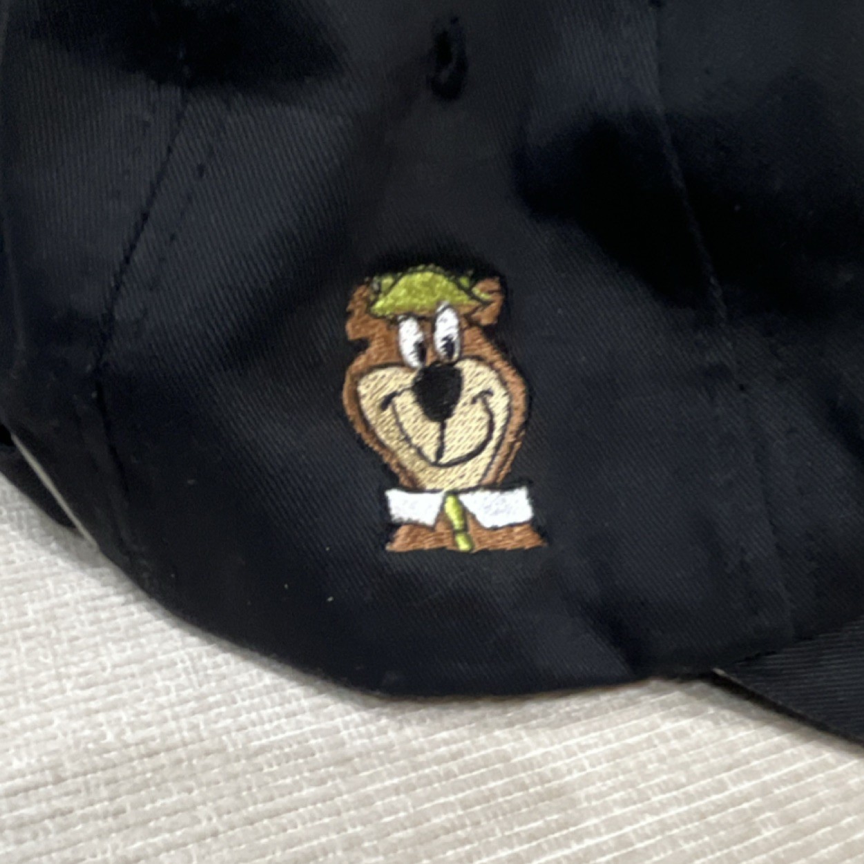 J. America Yellowstone Park Yogi Bear Black Adjustable Hat National Parks Theme