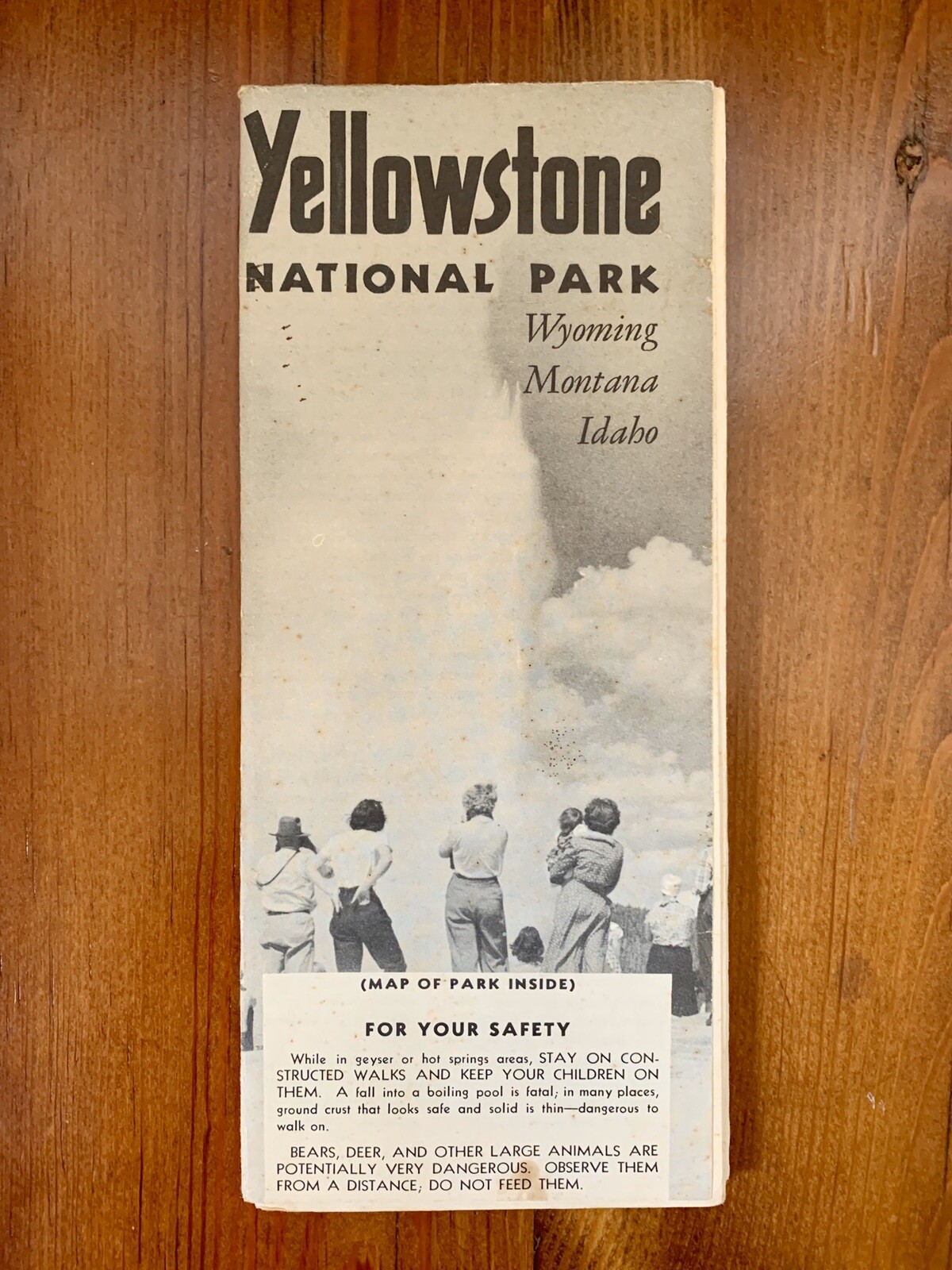 Original 1956 Yellowstone National Park Travel Brochure Wyoming, Montana, Idaho