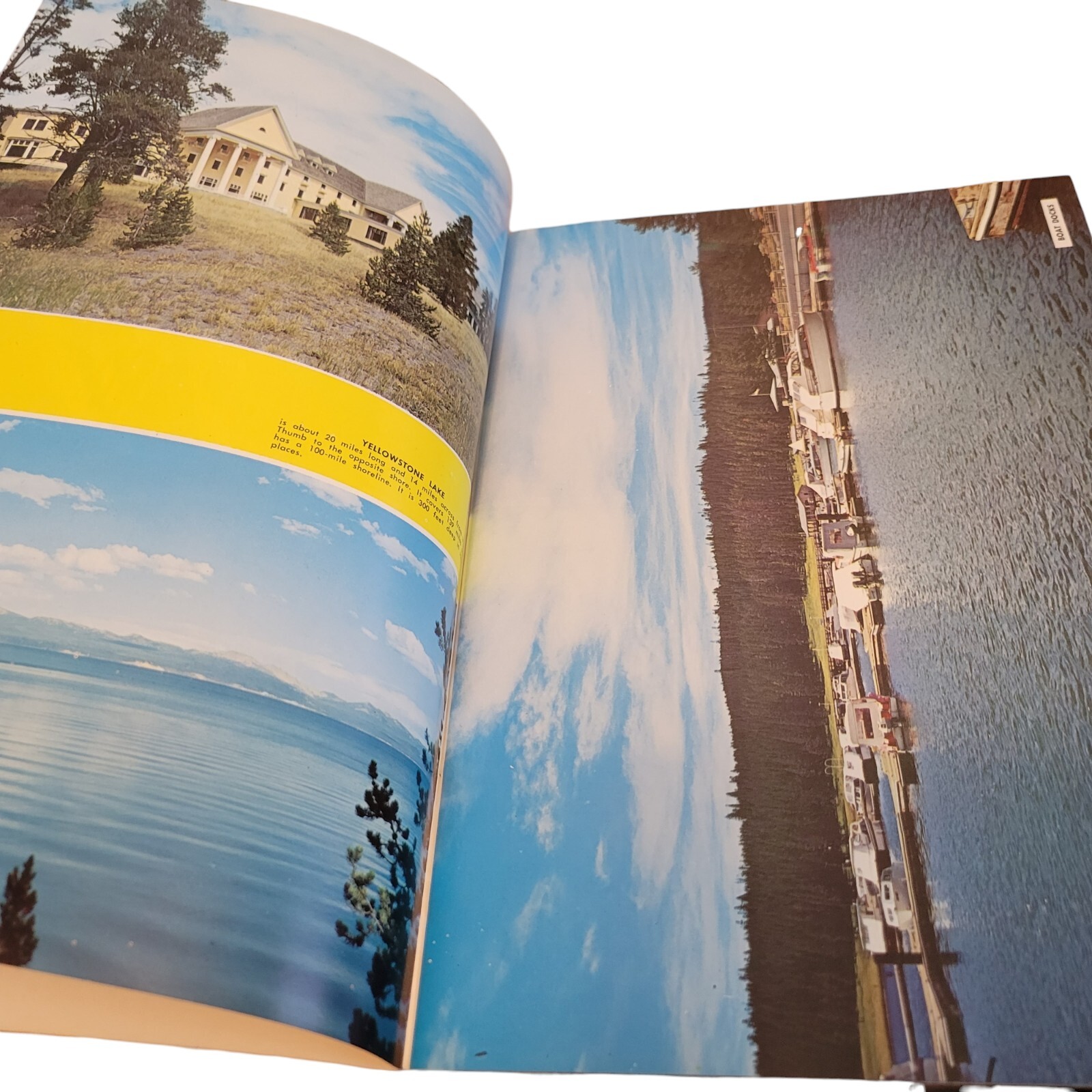 Vtg 60’s Yellowstone National Park Souvenir Photo Book Plastichrome Wyoming Mtns