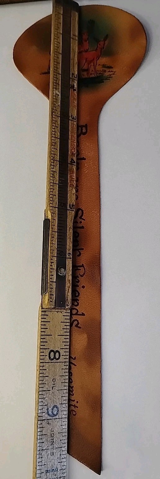 Vtg Leather Deer Bookmark Yosemite National Park “Books Are Silent Friends”