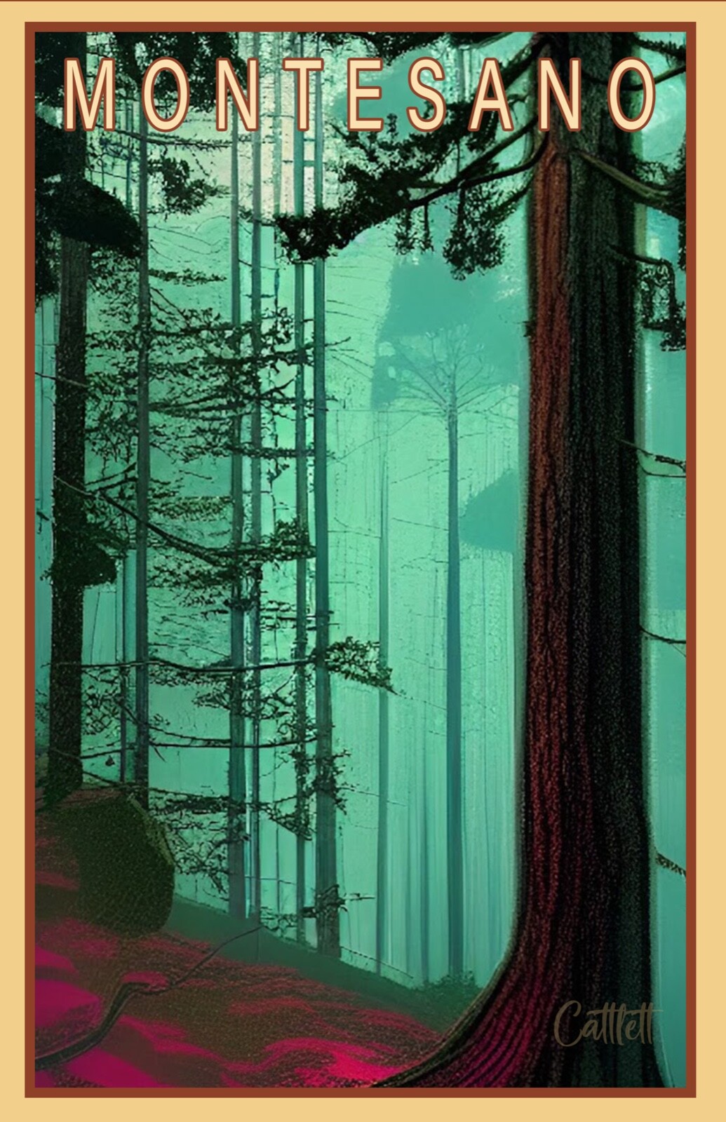 Monte Sano State Park in Alabama Travel Poster Art (11×17 +Signed) Alabama USA