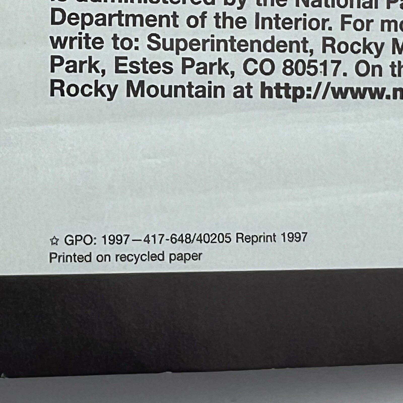 Vintage Rocky Mountains Official Map Brochure Tennessee 1997