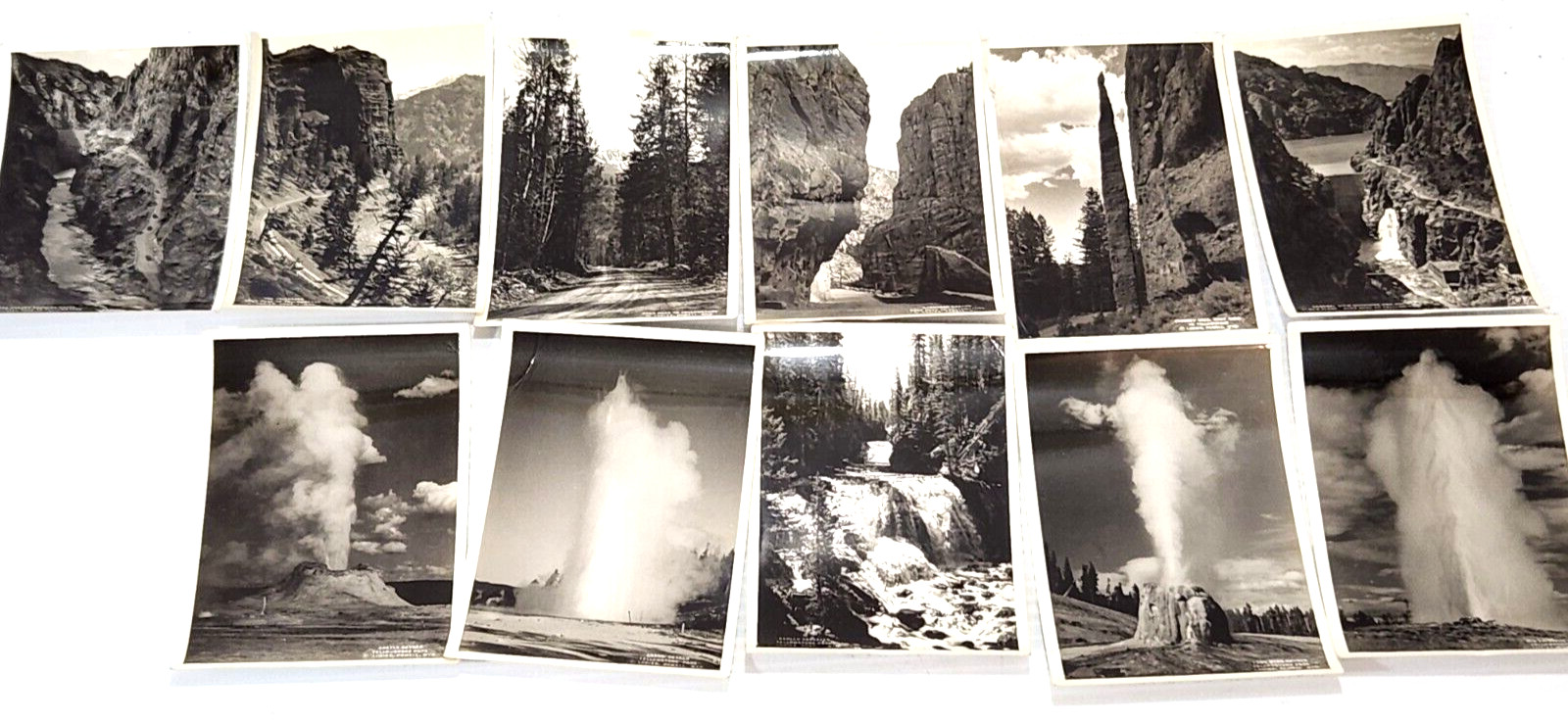 Lot of 28 Vintage Souvenir Yellowstone Park Black and White Photos 4″x6″