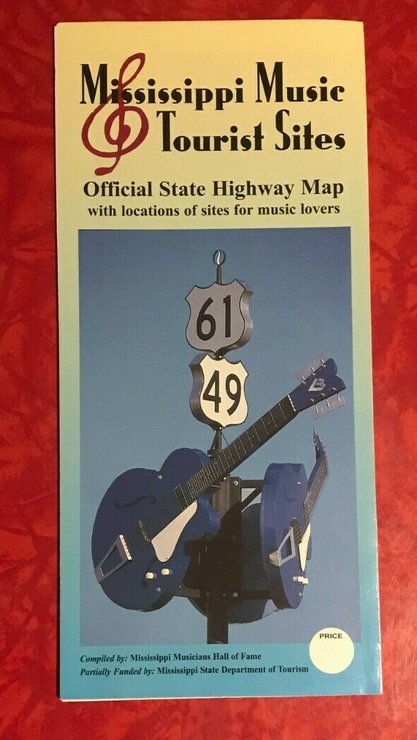 MISSISSIPPI MUSIC TOURIST SITES OFFICIAL STATE HIGHWAY MAP & GUIDE 2001