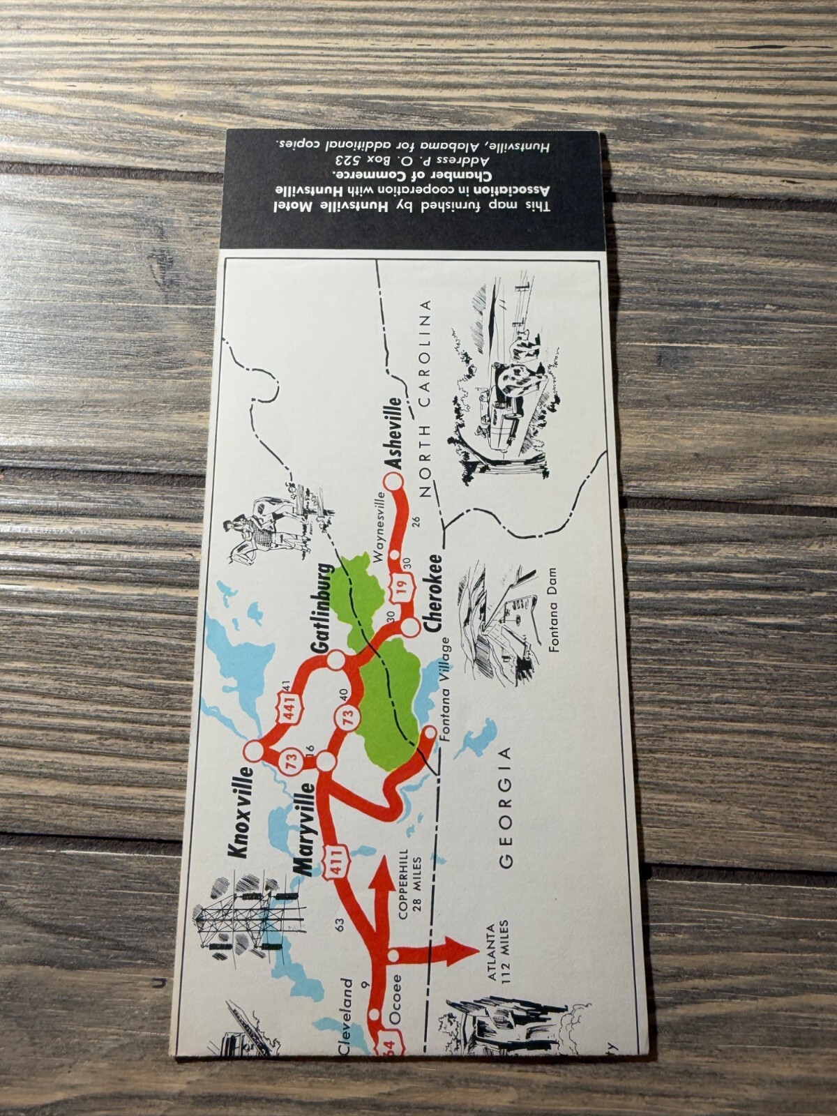 Vintage Scenic Motorway To The Great Smoky Mountains Brochure