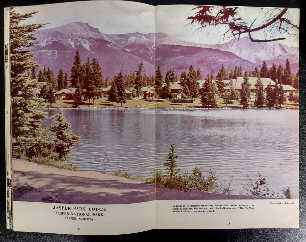Vintage Jasper National Park in The Canadian Rockies Travel Guide dated 1938