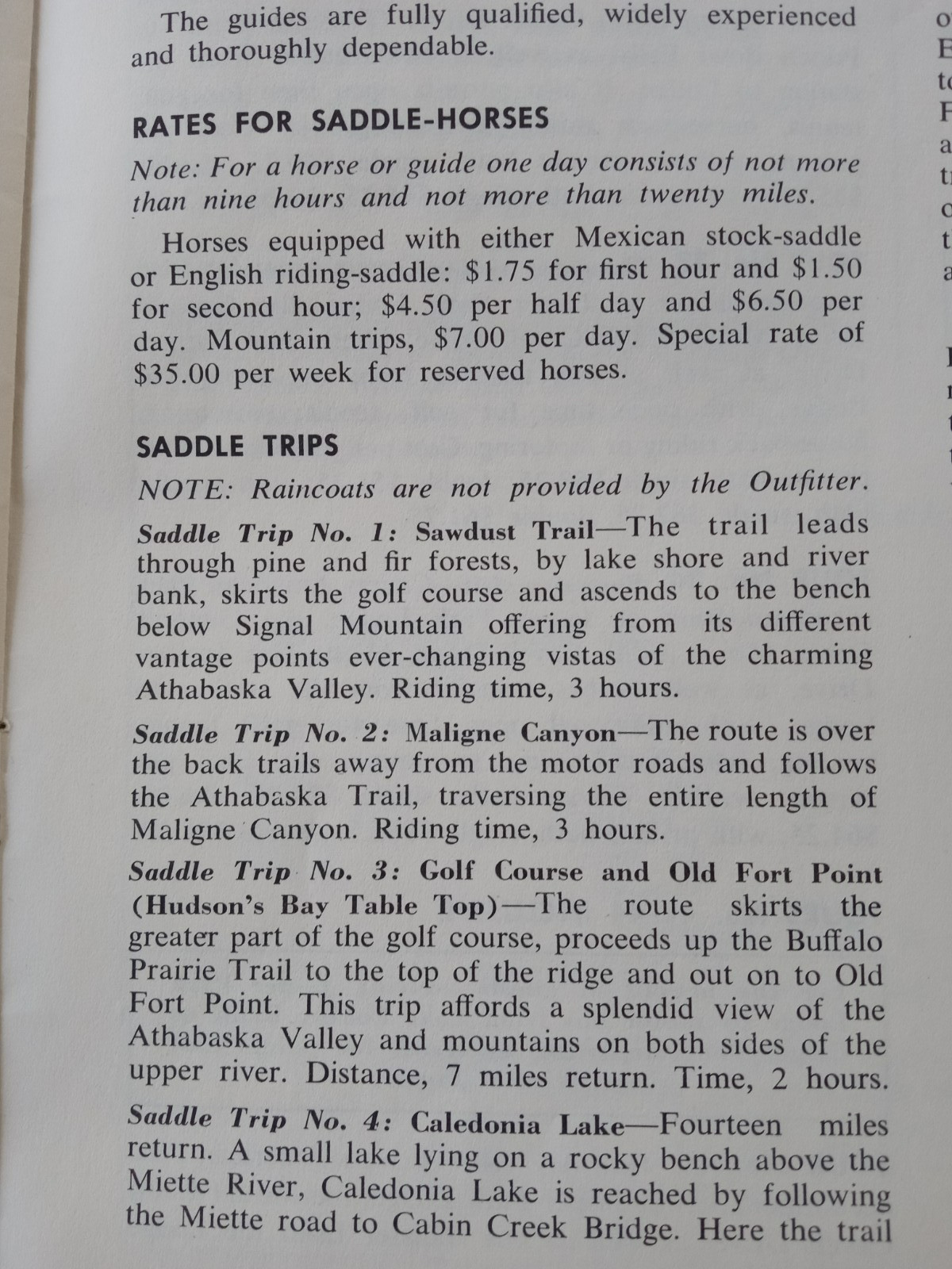 JASPER PARK LODGE Alberta 1959 Rates Information Book Canadian National Railways