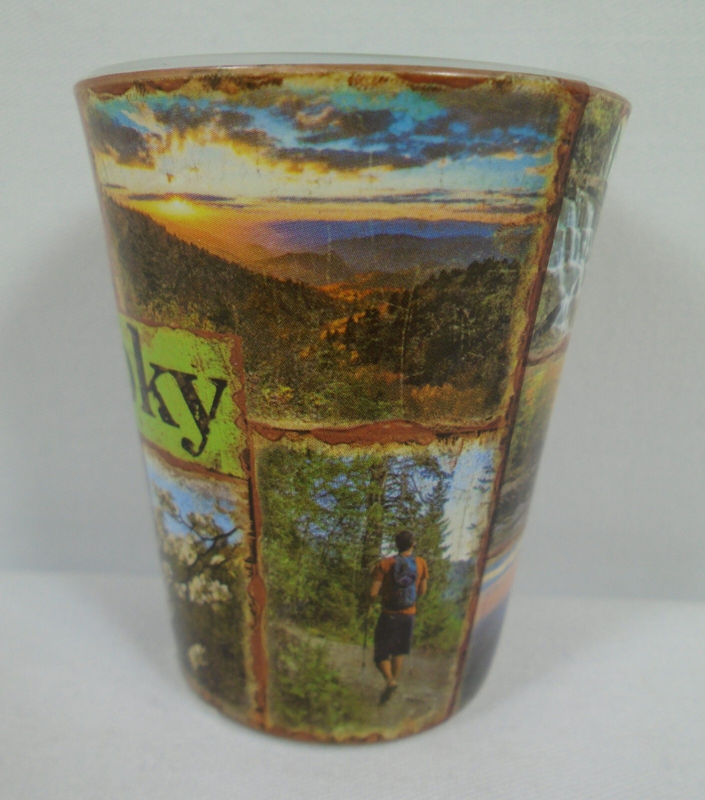 Great Smoky Mountains Every Season Souvenir Shot Glass Gatlinburg Pigeon Forge