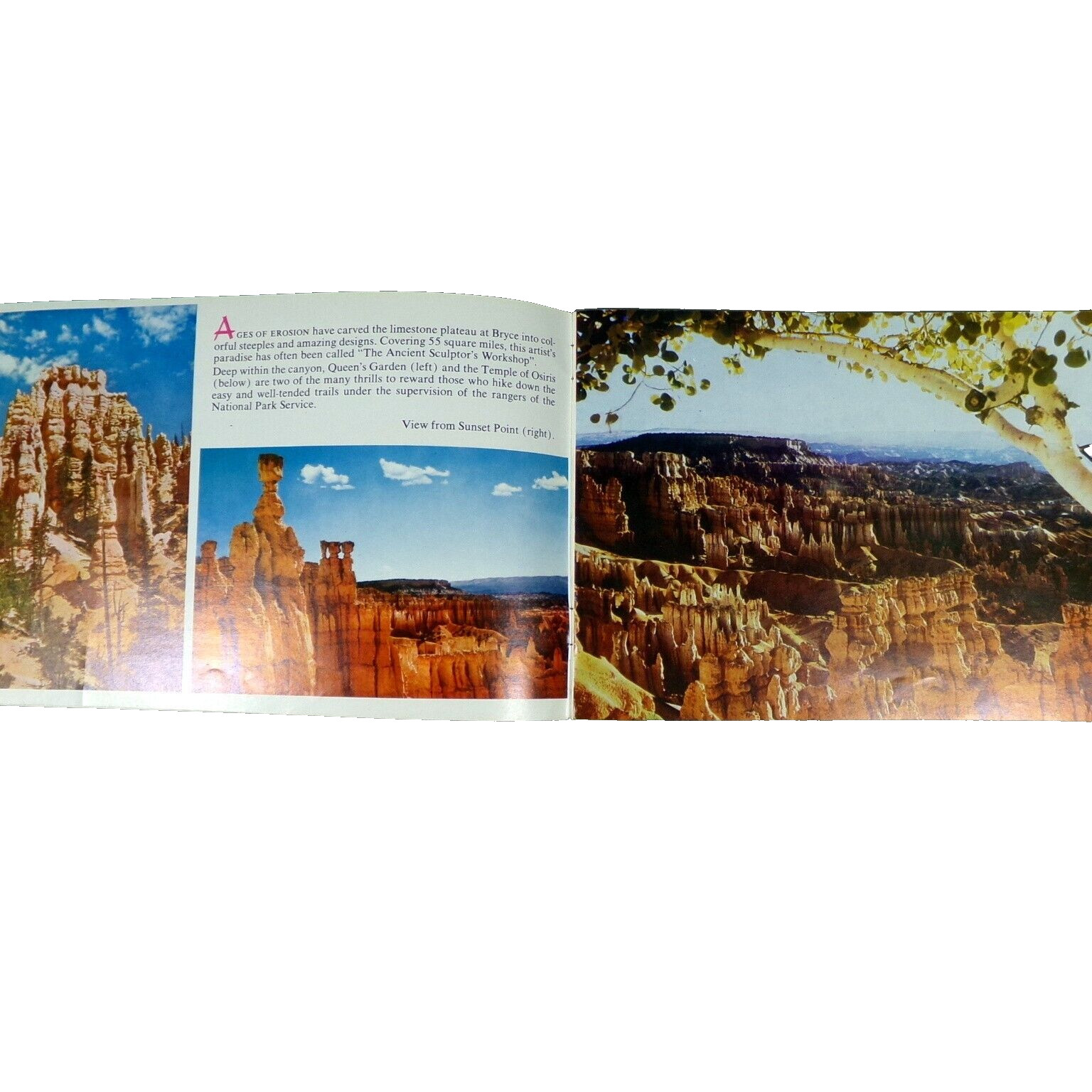 Vtg Bryce Canyon Zion Grand Canyon Souvenir Booklet with Colorado River Country