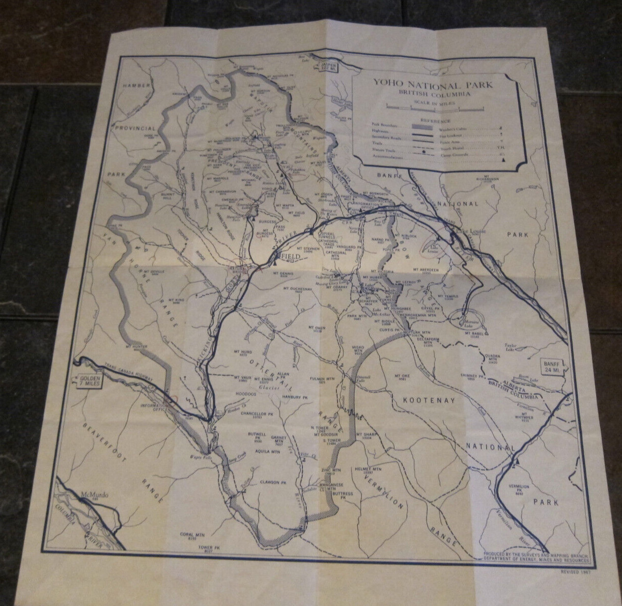 1967 Vintage Brochure YOHO National Park Britsh Columbia