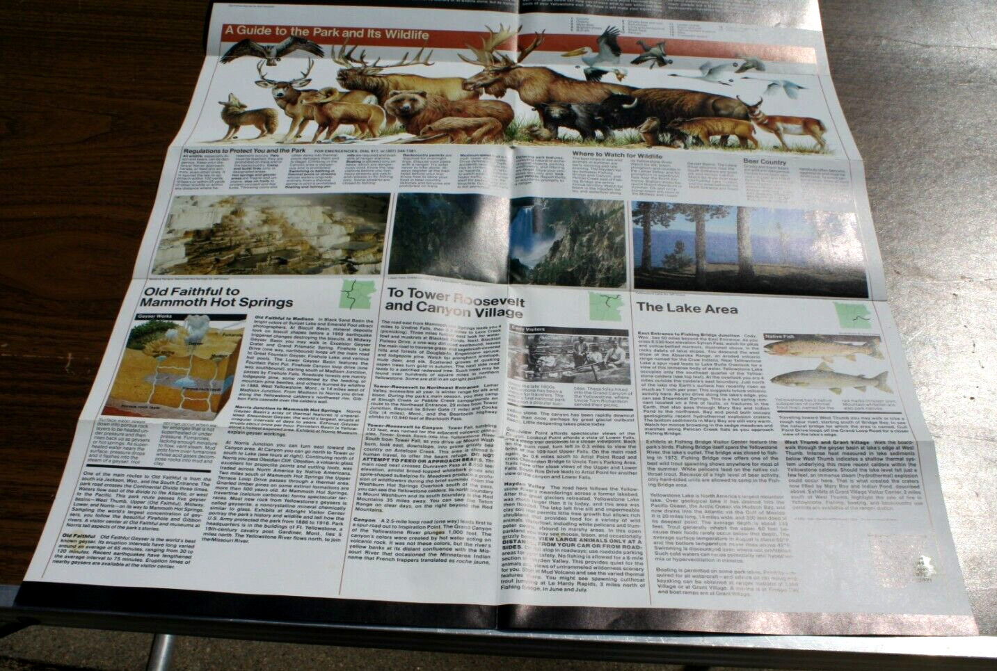Yellowstone National Park 125th Anniversary 1872-1997 Official Map and Guide