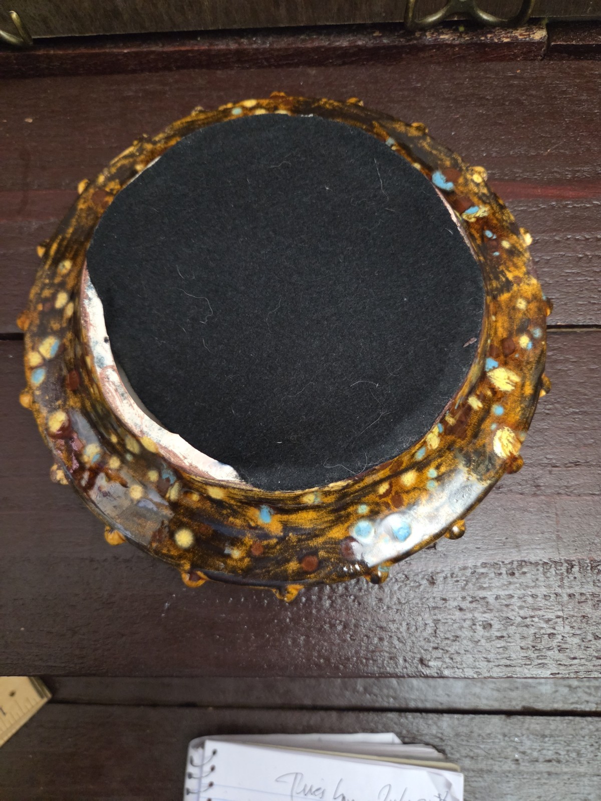 Vintage Ashtray 70s Sun Face Ceramic Ashtray.