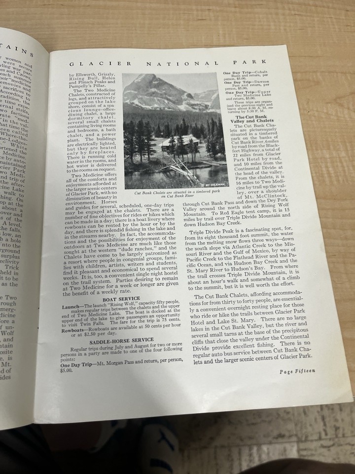 Glacier National Park Travel Brochure 1932 The Call of the Mountains GN RR