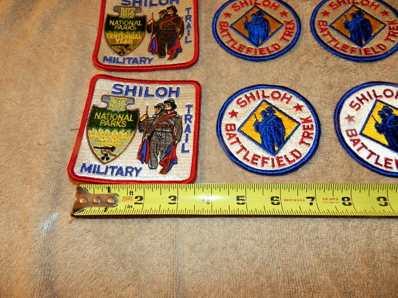 1972 SHILOH Military Trail Battlefield Trek National Park Centennial 9 PATCH LOT