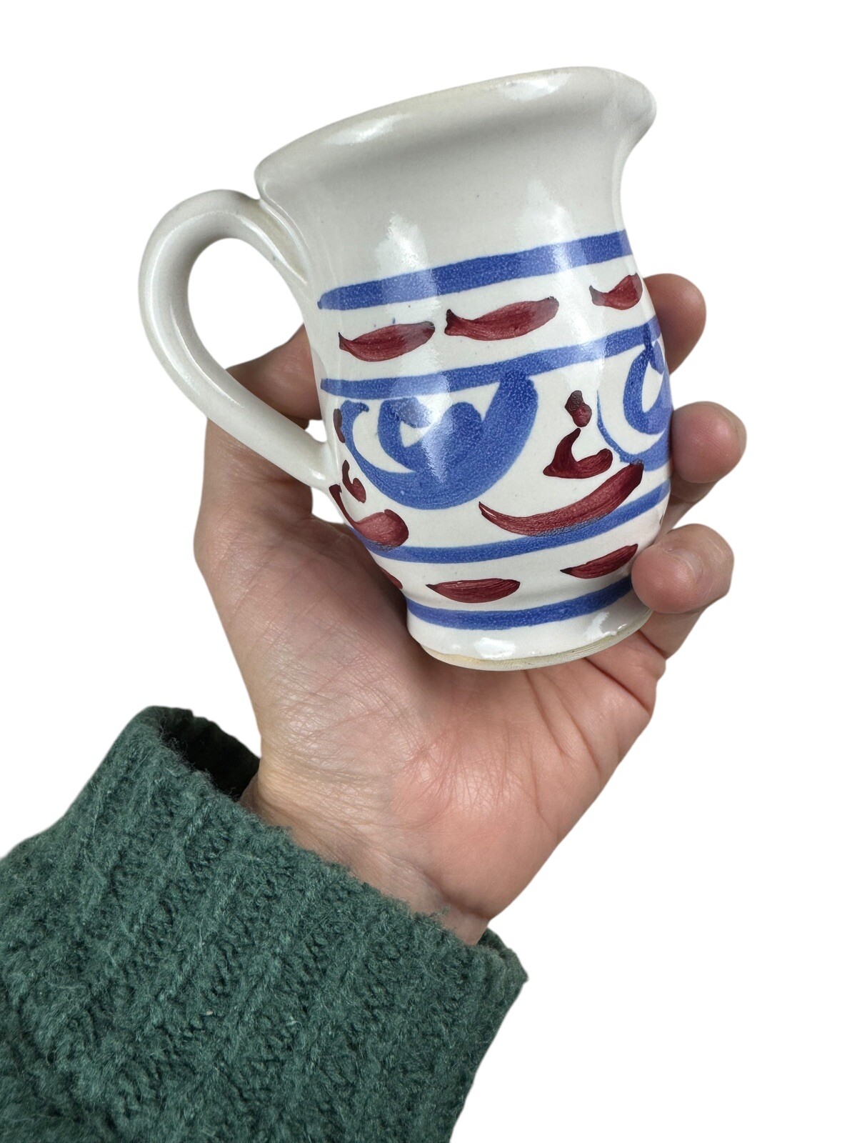 Vintage Eastern National Park Folk Pottery Pitcher Jamestown Collection Creamer