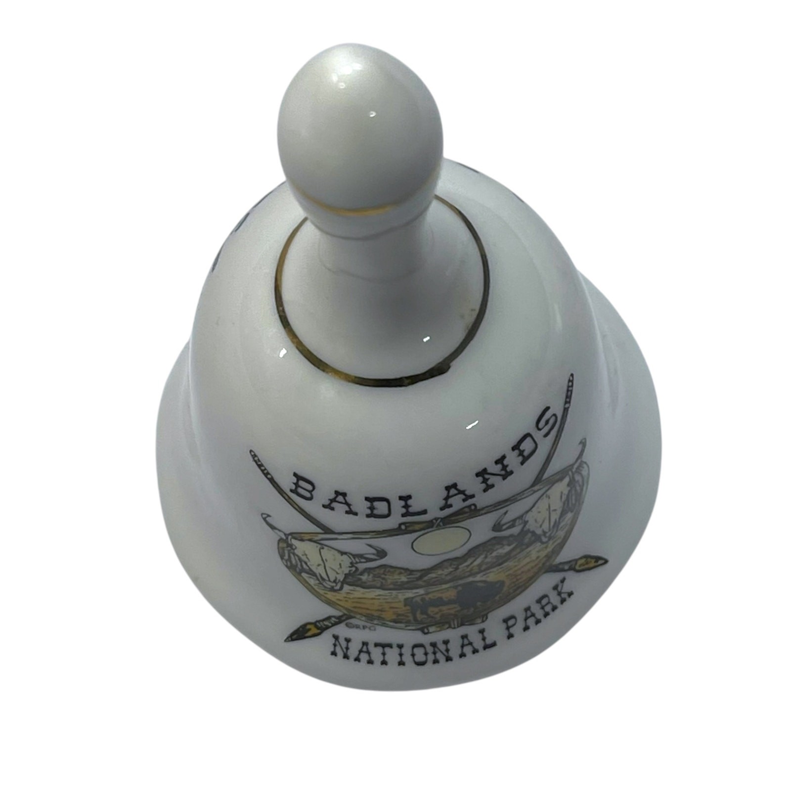 Badlands National Park Souvenir Bell Porcelain Made in China 4.5”