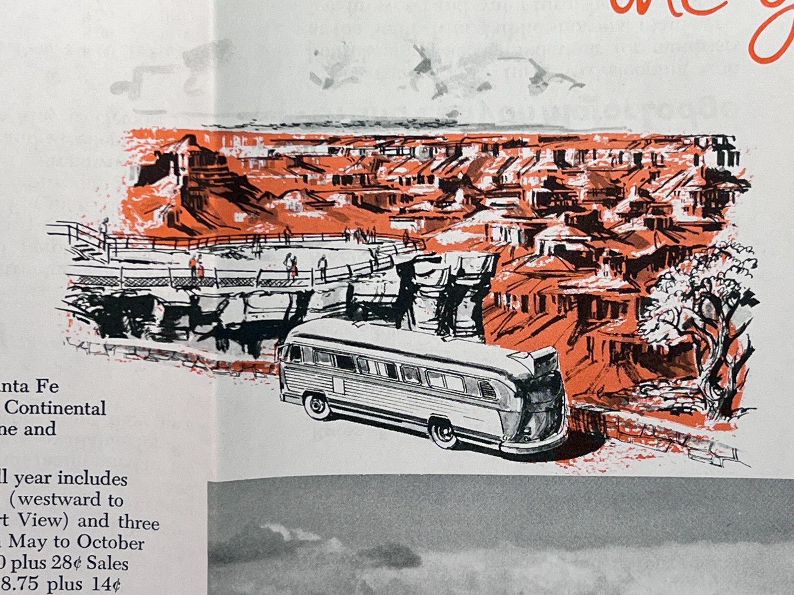 1968 Grand Canyon Arizona National Park Fred Harvey Hotels Brochure