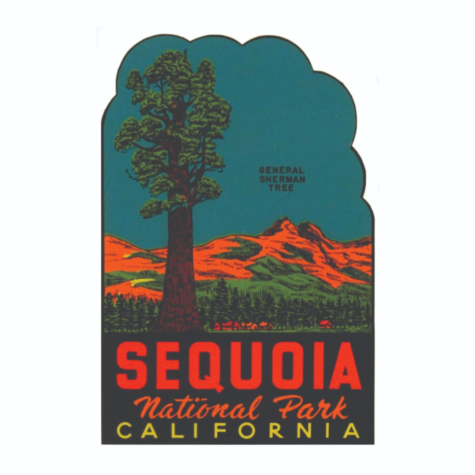 Sequoia National Park Sticker California National Park Decal