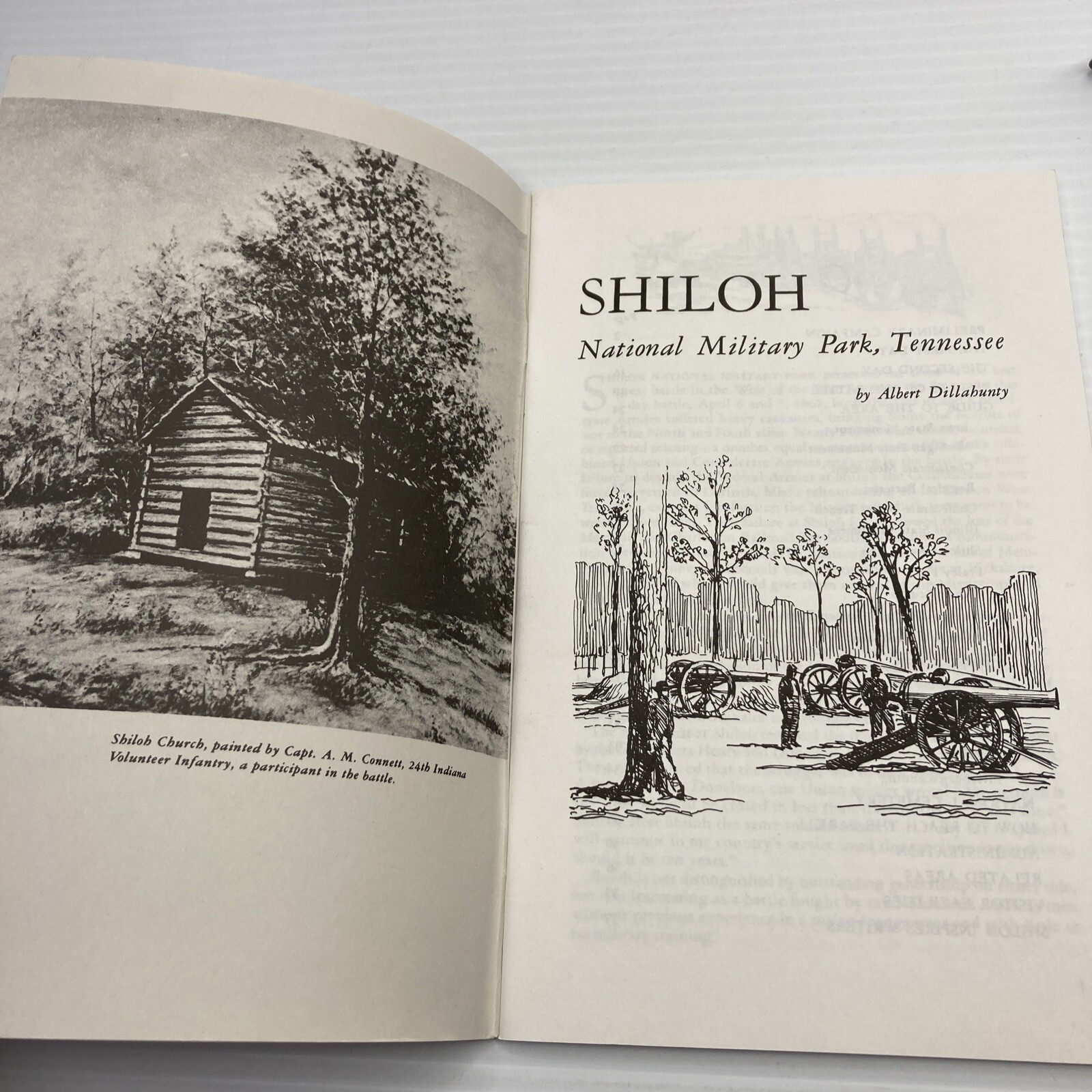 Shiloh National Military Park Tennessee Albert Dillahunty Booklet Vintage Travel