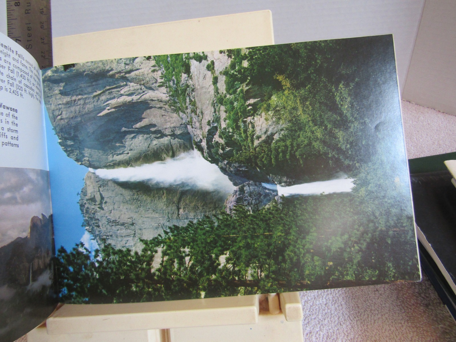 1955 Yosemite Souvenir Book color photos map 6×9″ VG California national park