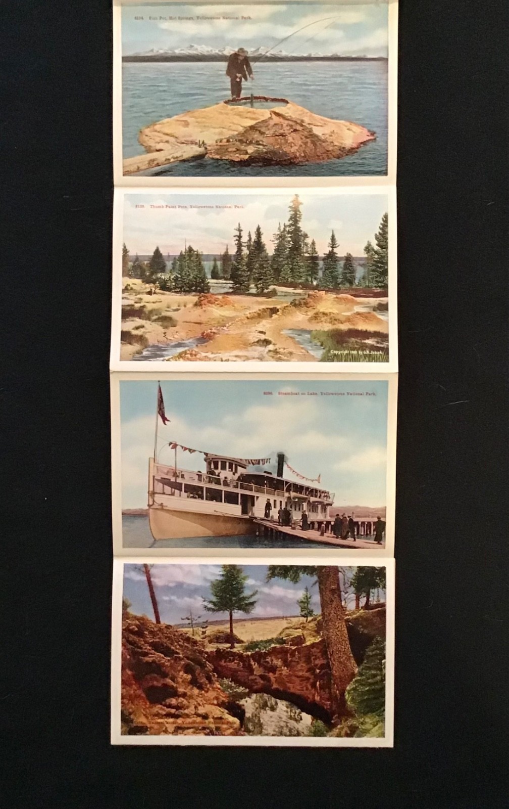 Yellowstone Park 1920’s Souvenir Fold Out Postcard, 22 Images, VG Cond., Rare