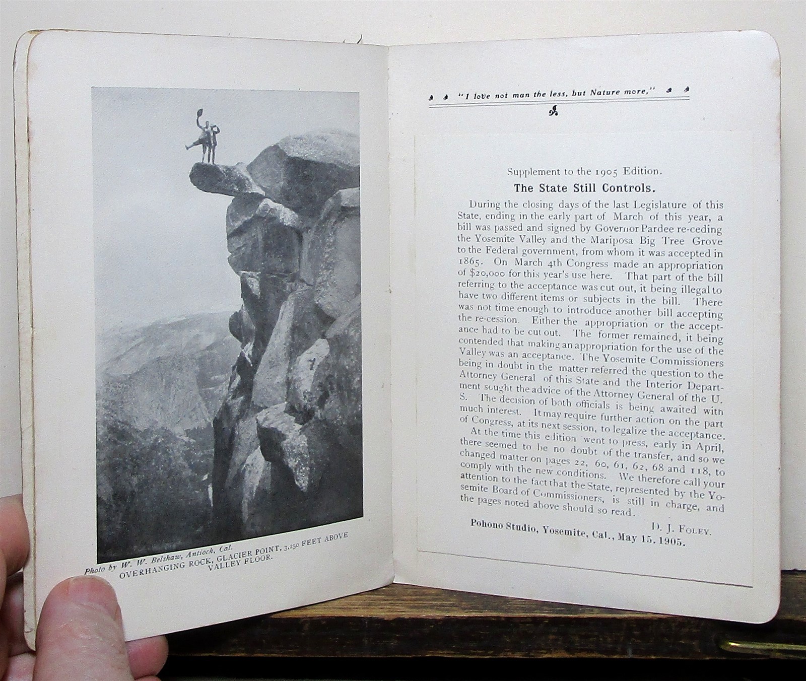 1905 Foley’s Yosemite Souvenir & Guide