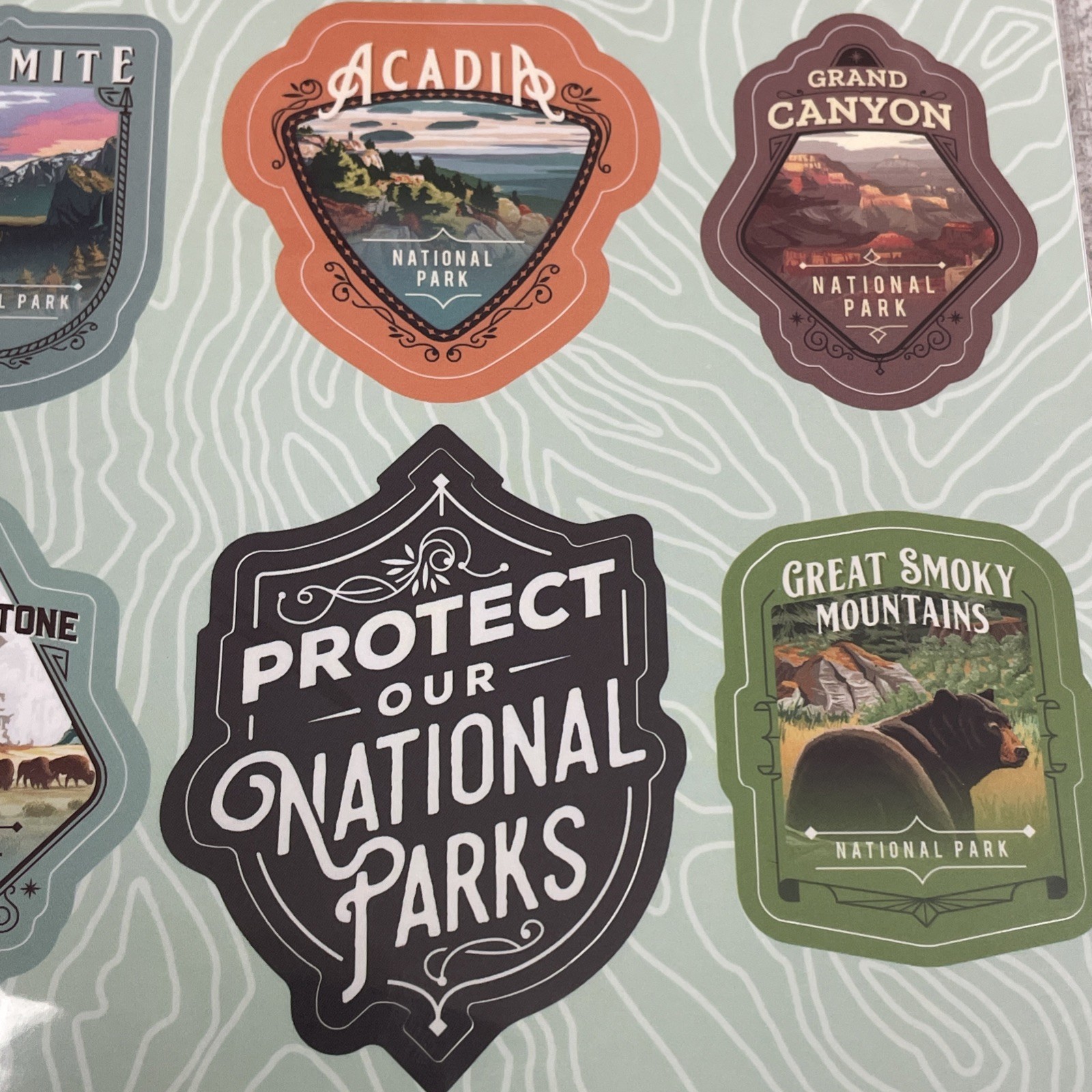 National Park Die Cast Sticker Pack For The Complete National Park System – New