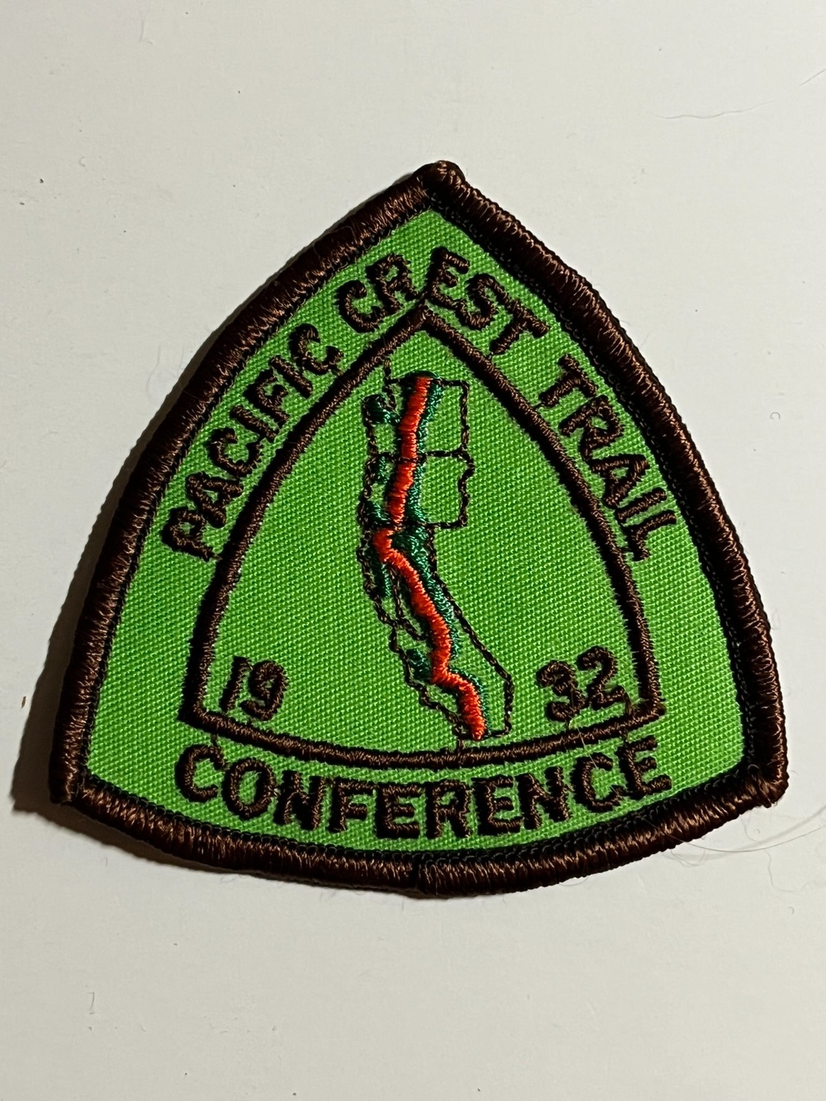 RARE Vintage 1970s Pacific Crest Trail Conference Patch 1932 Embroidered Felt