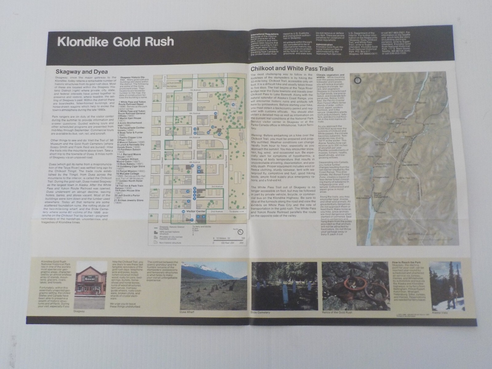 RARE/Two Vintage 1999-2000 Talkeetna, Alaska & Klondike Gold Rush Pamphlets