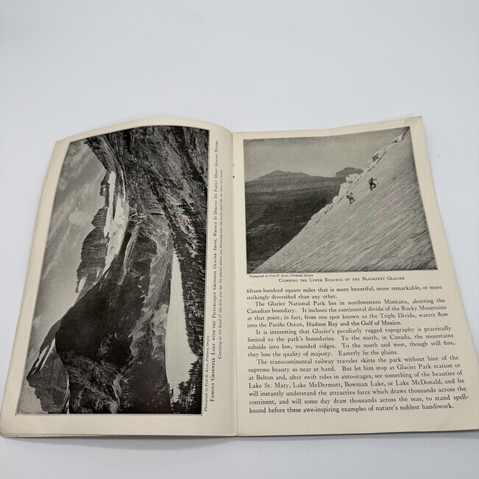 “Glacier” National Park Montana U.S Department of The Interior Booklet – 1930’s